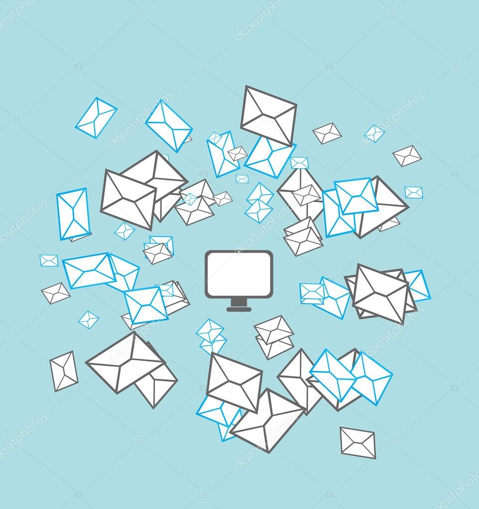 Mailing list concept vector