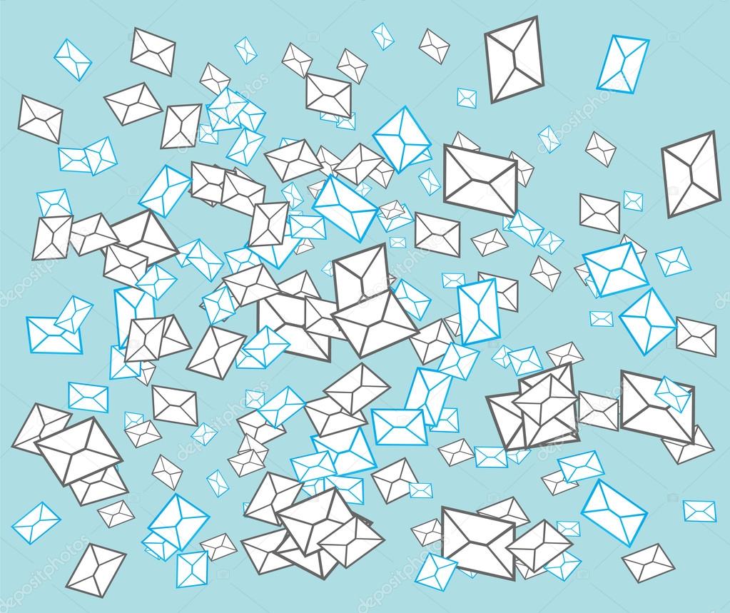 Email post envelope concept background