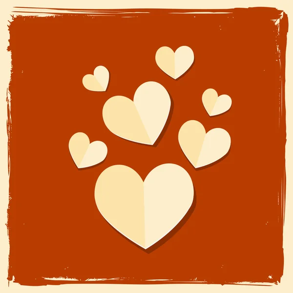 Καρδιές χαρτί εκλεκτής ποιότητας αγάπη — Διανυσματικό Αρχείο