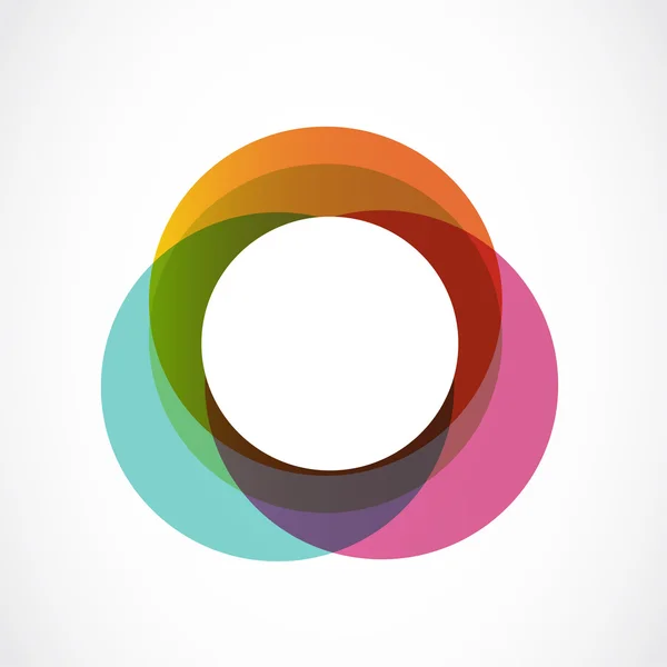 Cercle coloré abstrait — Image vectorielle