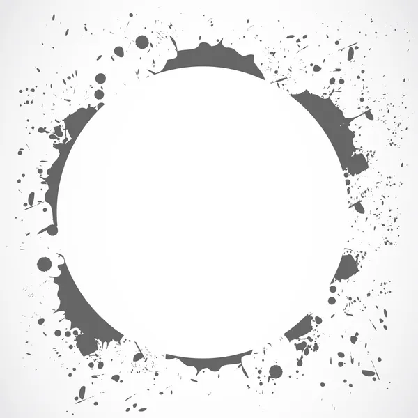 Grunge stain circle border — Stock Vector