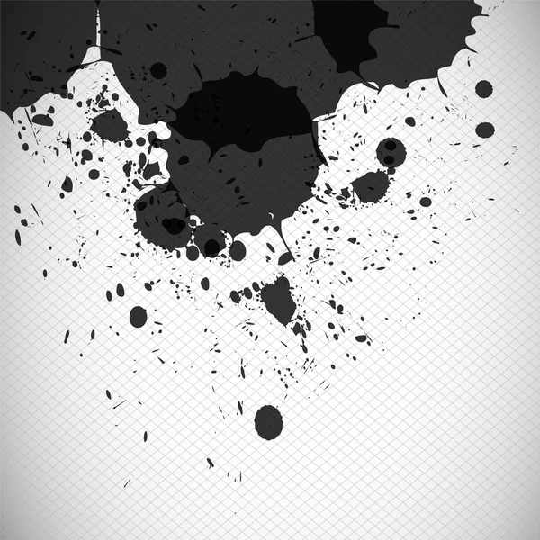 Grunge black splash concept — Stock Vector