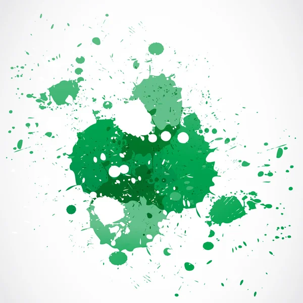 Design respingo tinta verde —  Vetores de Stock