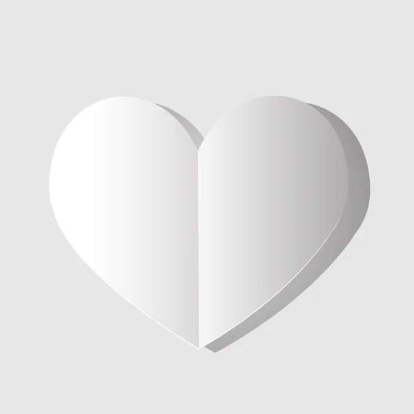Corazón de amor de papel — Vector de stock