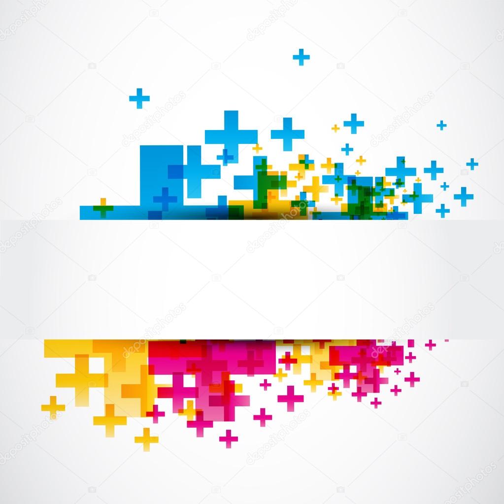 Download Abstract positive plus sign banner — Stock Vector ...