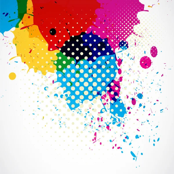 Coloré Grunge Splash fond — Image vectorielle
