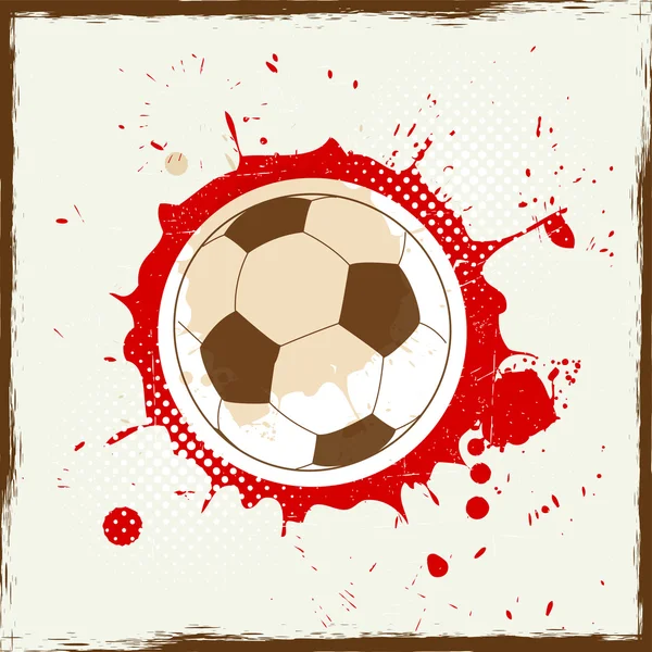 Grunge splash voetbal — Stockvector