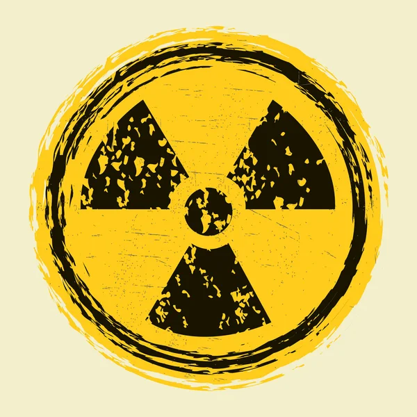 Grunge nuclear radiation sign — Stock Vector