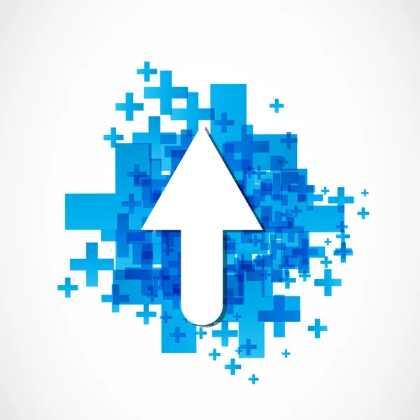 Icono de flecha positiva abstracta — Vector de stock