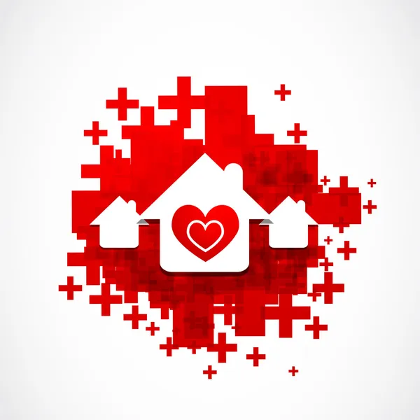 Inmobiliaria amor diseño ilustración — Vector de stock