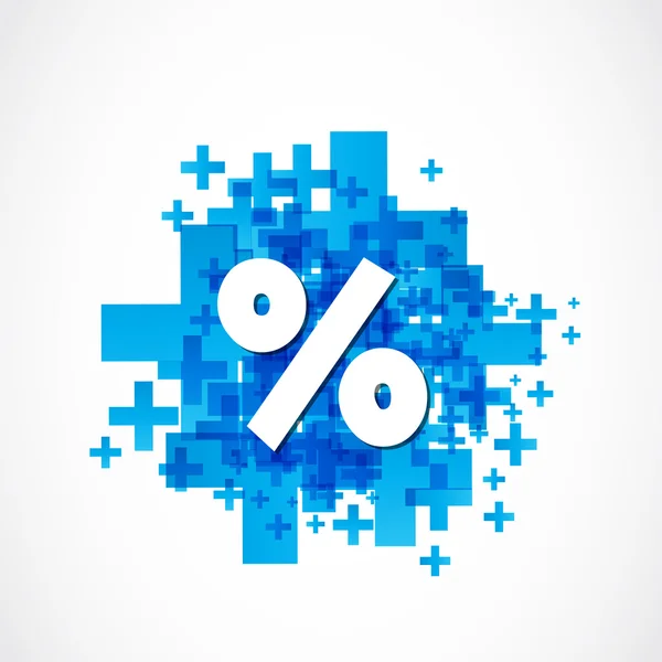 Percentagem positiva — Vetor de Stock