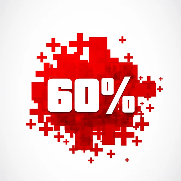 Sixty Percent discount illustration — Stock Vector