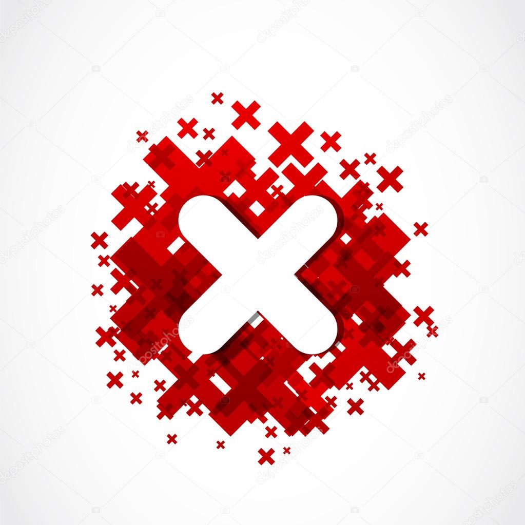 Rejected sign abstract vector background