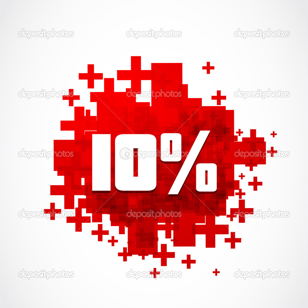 abstract ten percent off concept