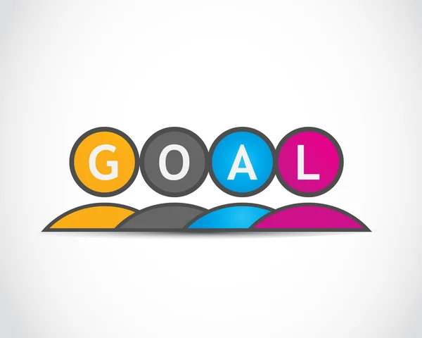 Goal, Objective, Target Group — Stock Vector