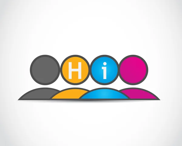 Hi word group — стоковый вектор