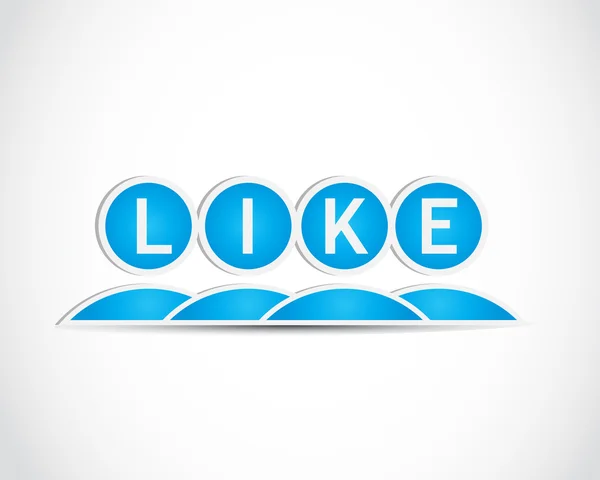Like concept — Stock Vector