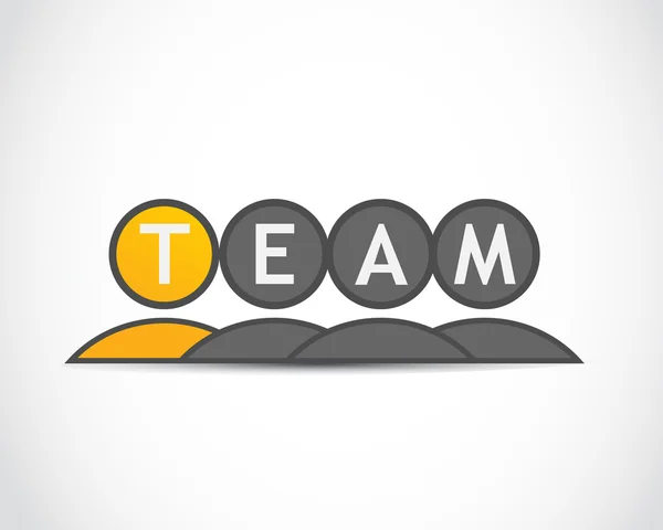 Team con leader — Vettoriale Stock
