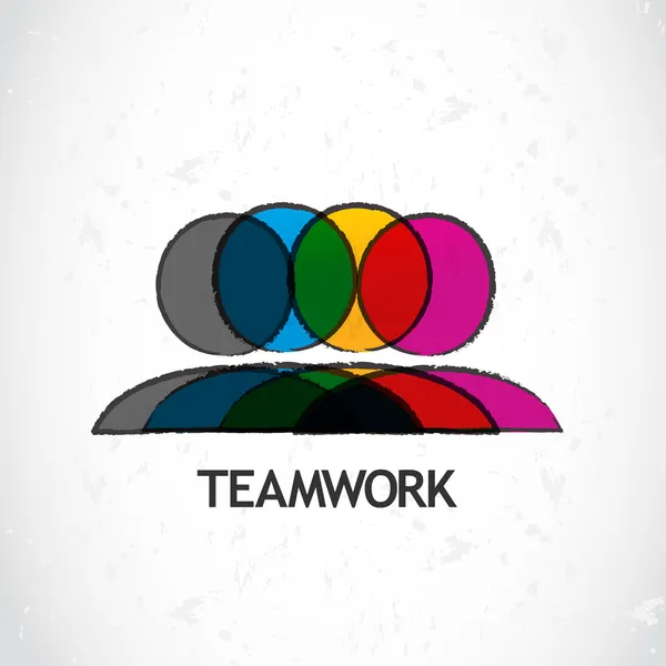 Teamwork corporate — Stock Vector