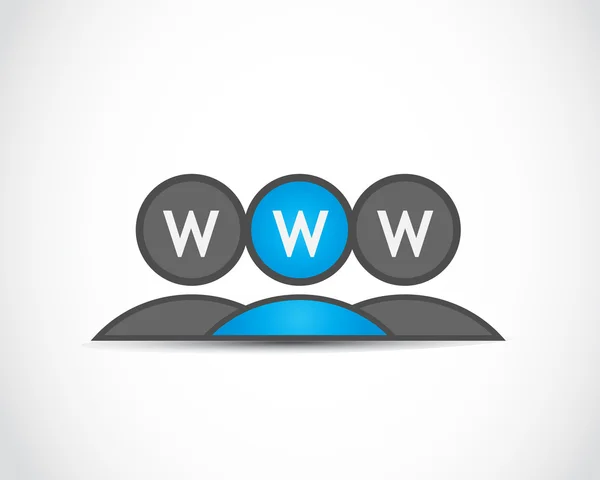 Www 인터넷 주소 개념 — 스톡 벡터