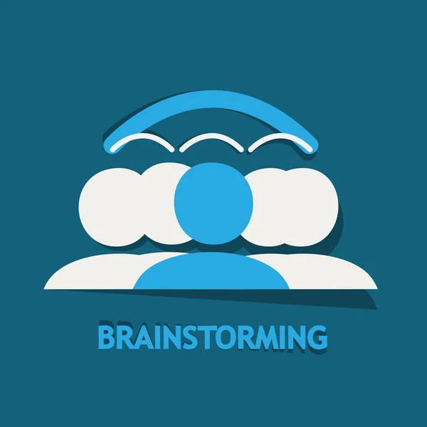 Brainstorming, Partilha de ideias —  Vetores de Stock