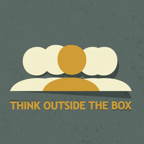 Pensar fuera de la caja — Vector de stock