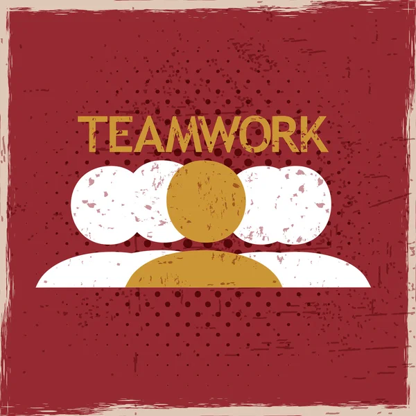 Grunge Teamwork Background — Stock Vector