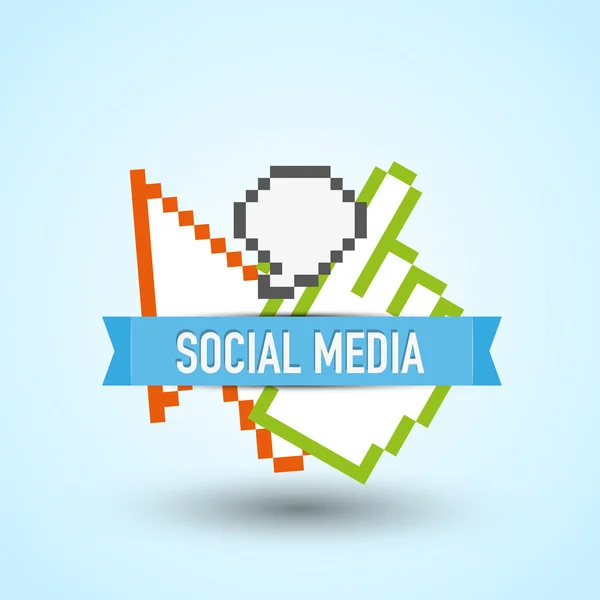 Redes sociais web — Vetor de Stock