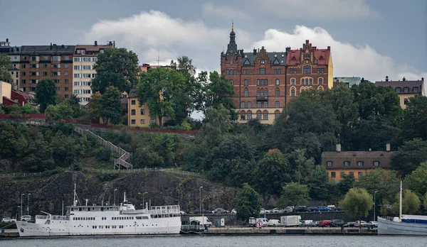 斯德哥尔摩市中心的空中拍摄，夏天。度假和旅行概念 — 图库照片