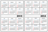 Šablona kalendáře. 2013,2014