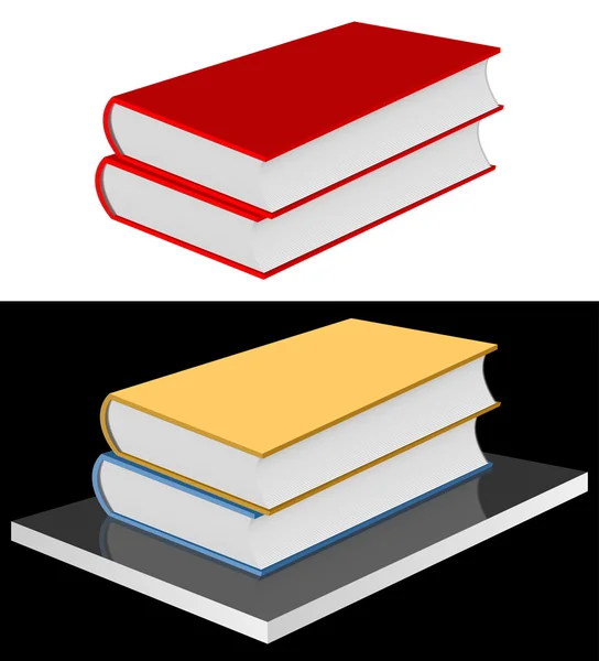 Libros en el estante. — Vector de stock