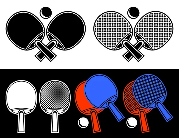 Raquetes para ténis de mesa . —  Vetores de Stock