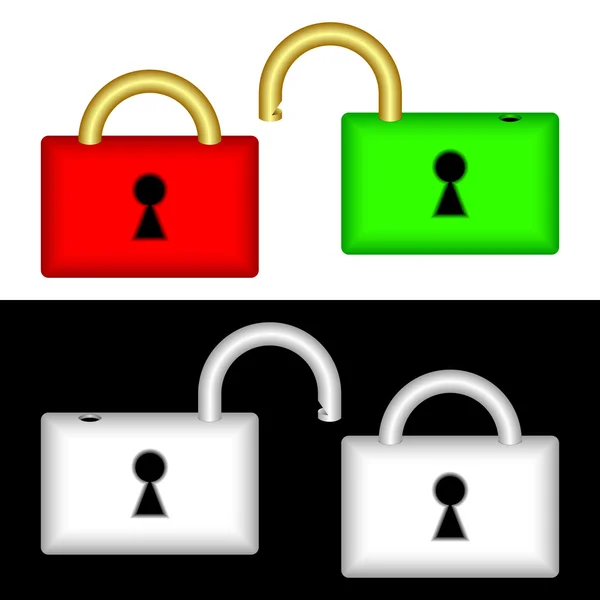 Set of locks — Stock Vector