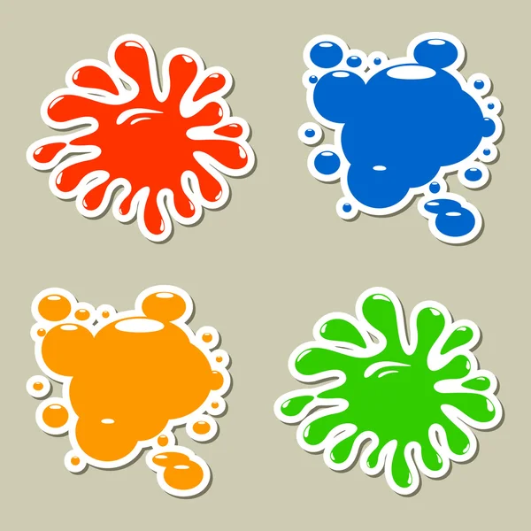 Blots stickers — Stock Vector