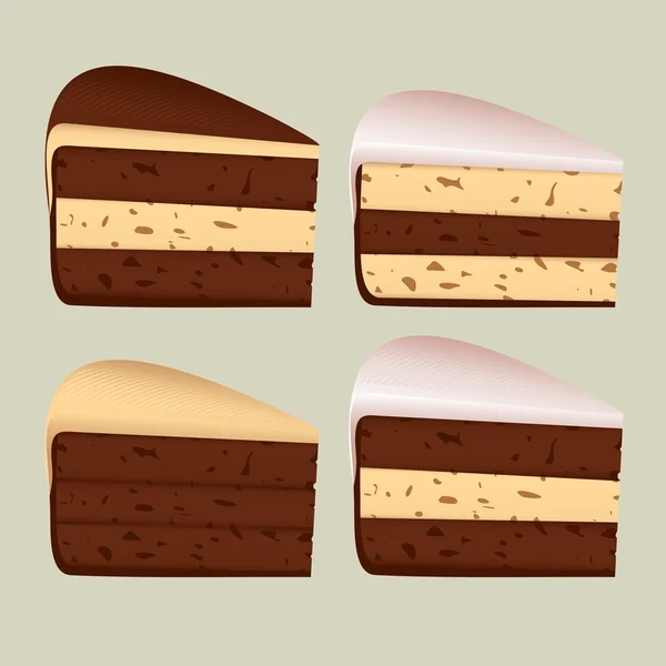 Des morceaux de gâteau — Image vectorielle