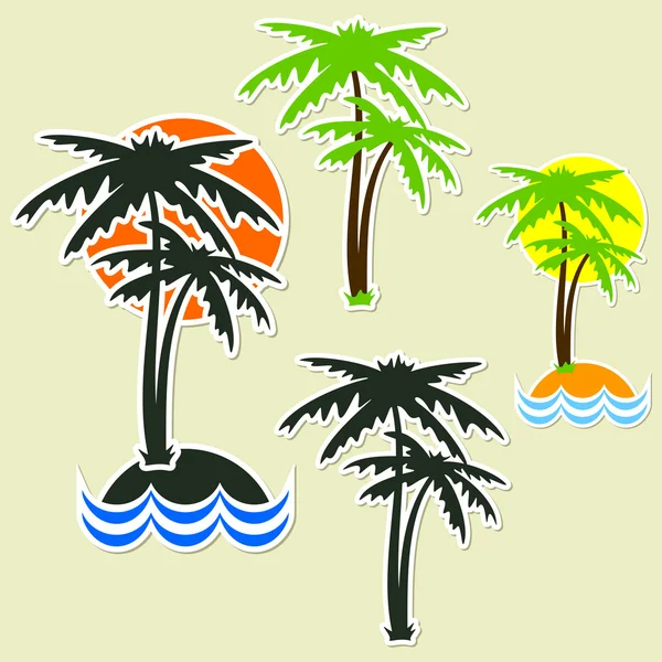 Farklı palm — Stok Vektör