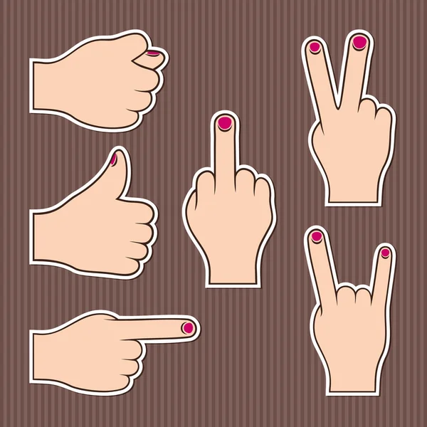 Пальці форми знаки — стоковий вектор