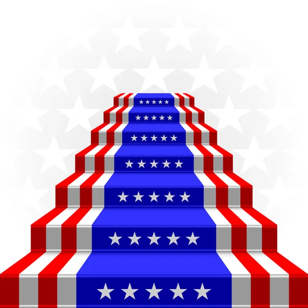 A escada estilizada. Bandeira dos EUA — Vetor de Stock