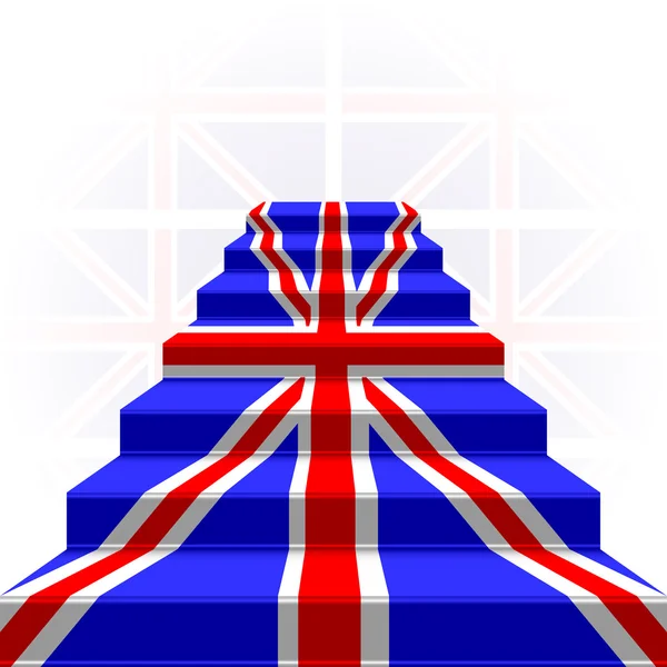 Стилизованная лестница. Флаг Великобритании — стоковый вектор