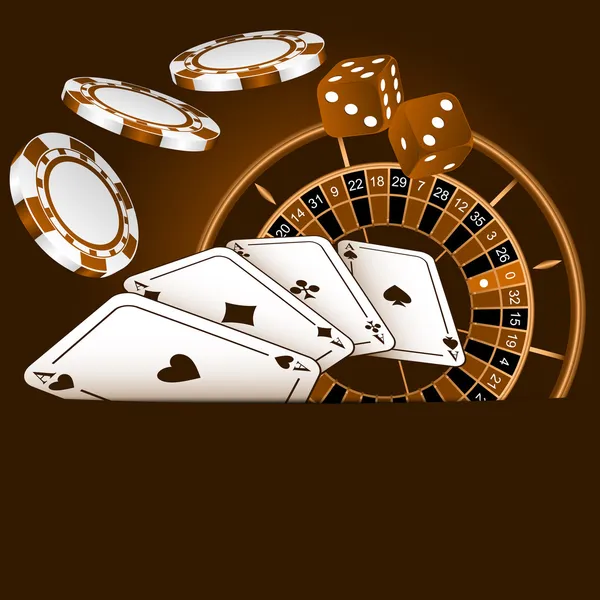 Композиція на gamblings — стоковий вектор