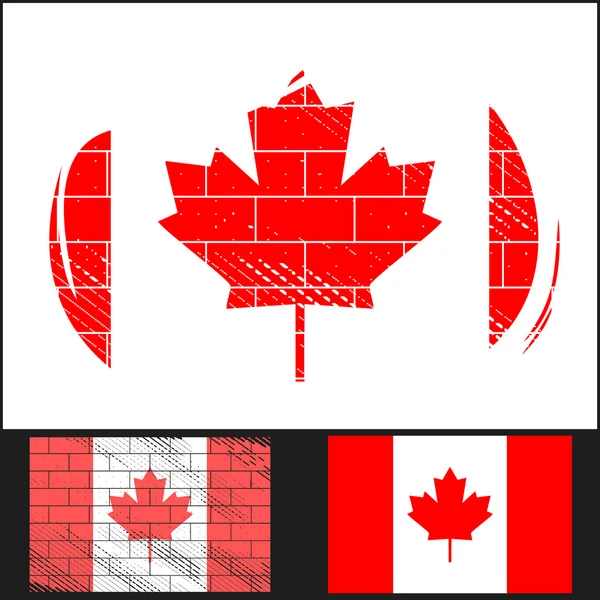 Подряпано Прапор Канади — стоковий вектор