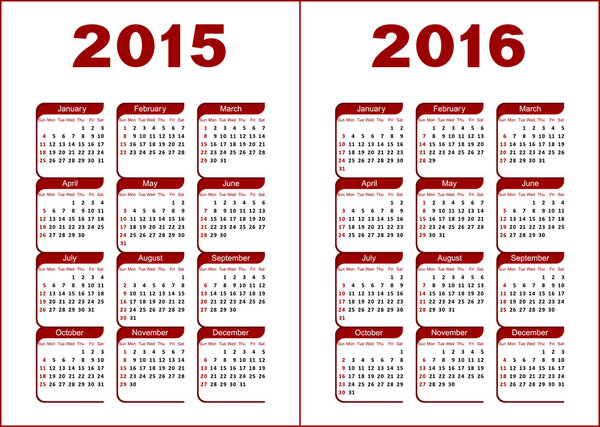 Календарь 2015, 2016
