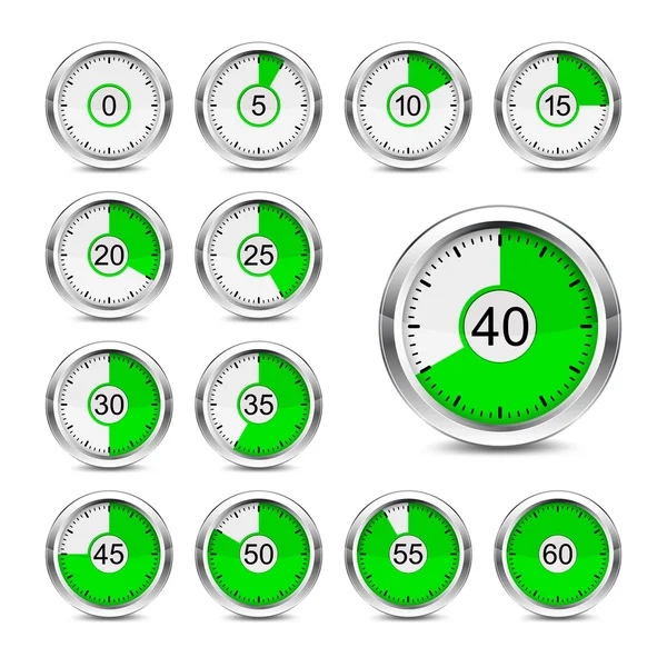 Set timer icon — Stock Vector