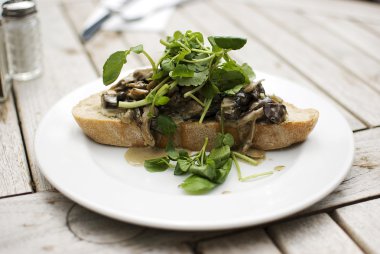 tost üzerinde mantar