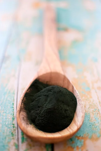 Alger pulver spirulina — Stockfoto