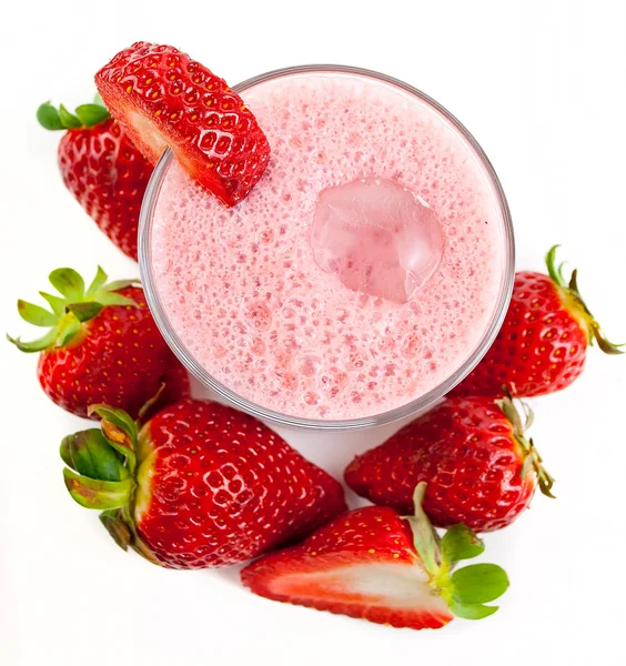 Batido de fresa —  Fotos de Stock