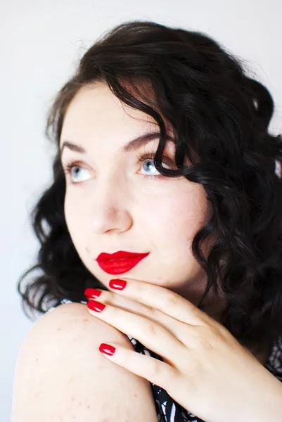 Retro girl portrait — Stock Photo, Image