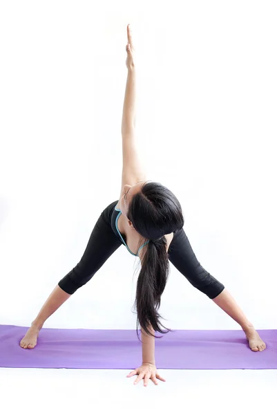 Beautiful girl practising yoga — Stock Photo, Image