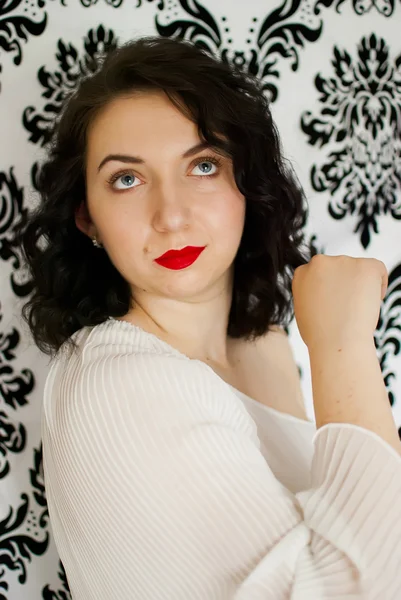 Retro girl portrait — Stock Photo, Image