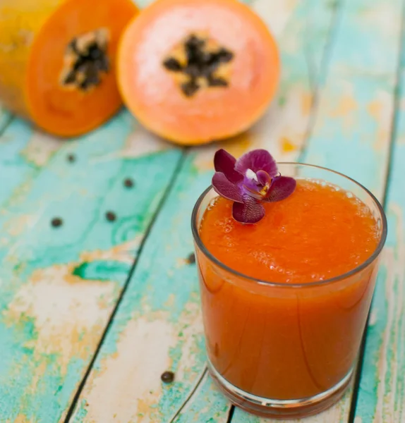 Papaya-Smoothie — Stockfoto